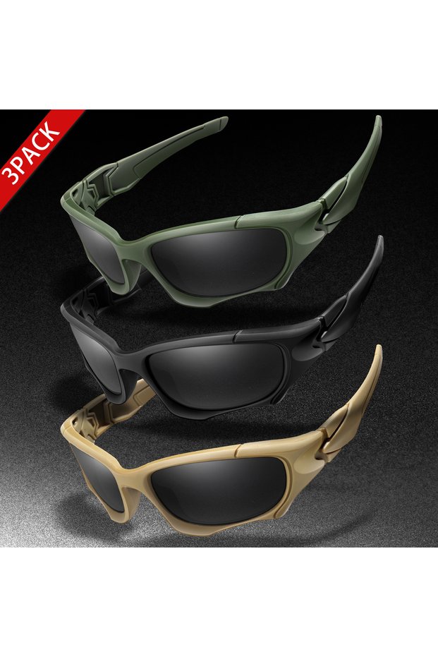 XD1-3-5 3 Pairs Polarized Fishing Sunglasses for Men Women Classic Camouflage Shades UV400 for Outdo