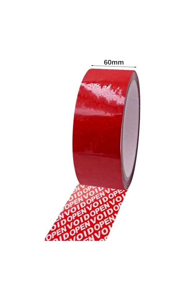60mm Red 50M Tamper Proof Security Sticker Void Anti-Fake Label Tape Seal Label Supplies Ta