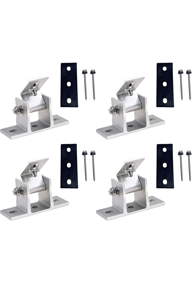 4X Solar Panel Rotatable Elevation With Angle Bracket Roof Mounting Attachment Solar Panel Brackets