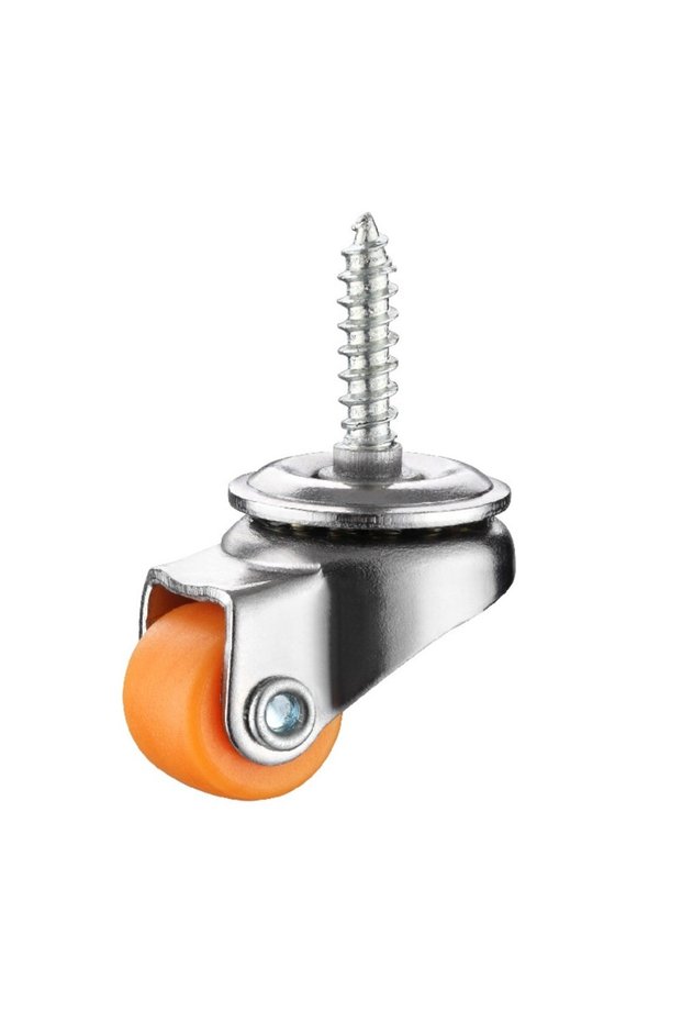 PP M4x15mm type 2 4pcs 0.5 Inch Small Casters Wheels Low Profile No Noise Mini Caster Wheels Small D