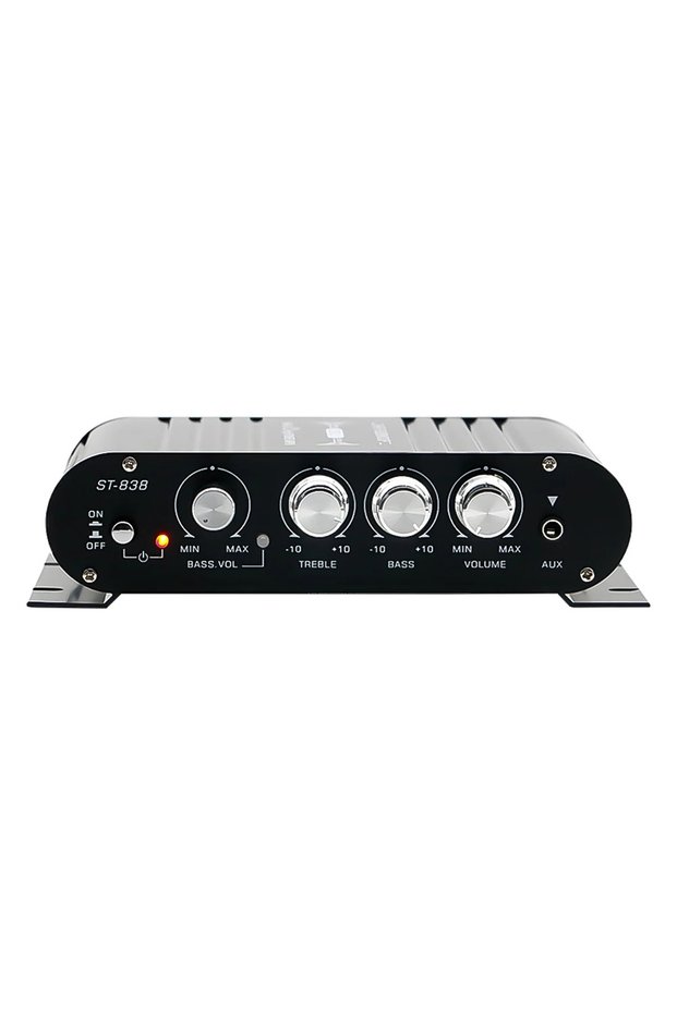 Black ST-838 HiFi 2.1 Channel Power Amplifier Bass and Treble Adjustment 80W*2 Stereo Bass Sound Amp
