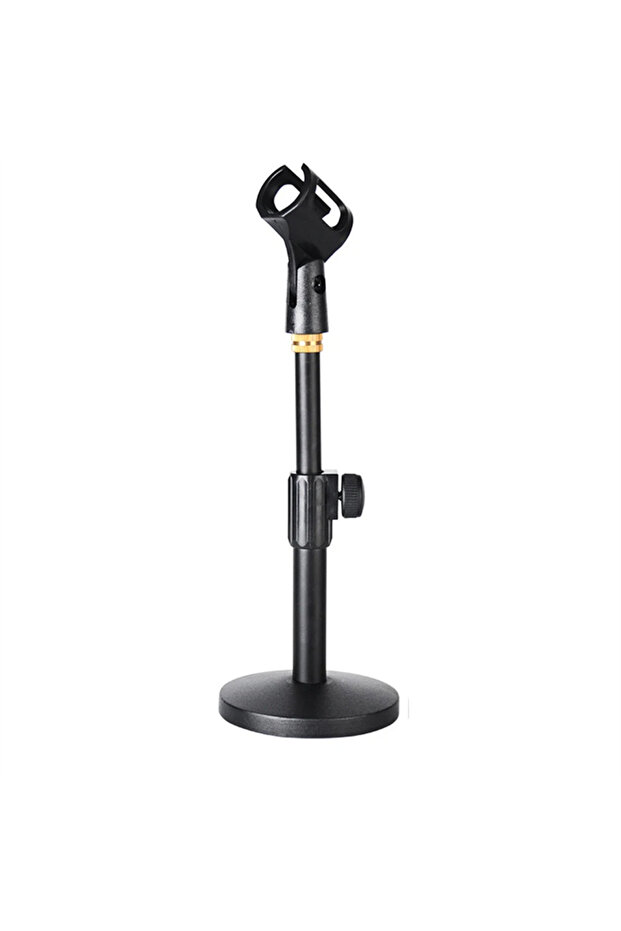 Black Portable Microphone Stand Professional Pedestal Feet Adjustable Desk Holder Bracket Speech Liv