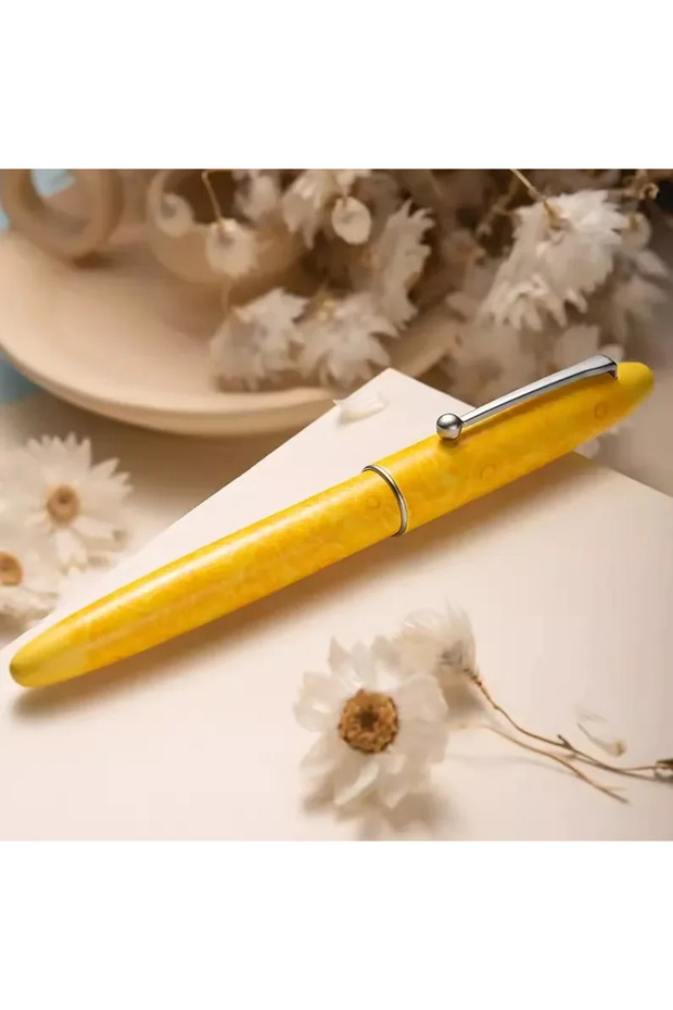 EF YE Hongdian C3 Metal Fountain Pen Natural Oil Painting Series 26# EF F Nib School Office Writing