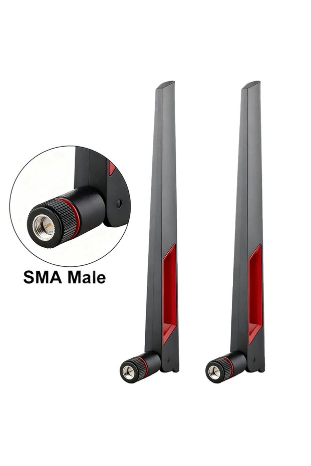 2PCS 12dBi SMA Male 2PCS WiFi Antenna-8dBi High Gain Dual Band 2.4GHz/5.8GHz RP-SMA/SMA Male Connect