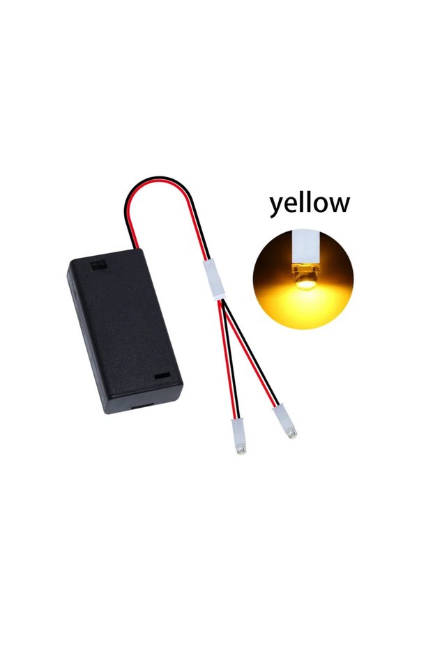 Double Yellow New LED Lamp Beads Small Night Light No. 5 Battery Small Bulb DIY Creative Model Light