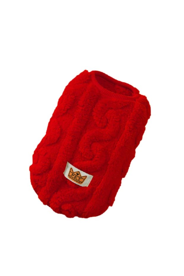 XL Red Soft Fleece Dog Clothes For Small Dogs Cats Sweater Autumn Winter Warm Puppy Vest Apparel Fre