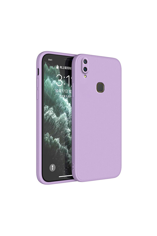 جراب هاتف فاخر من السيليكون السائل باللون البنفسجي لهاتف Redmi Note 7، متوافق مع هواتف Redmi Note 5 و6 و7 و8 و8T و9 و9s و10S و10 Pro.