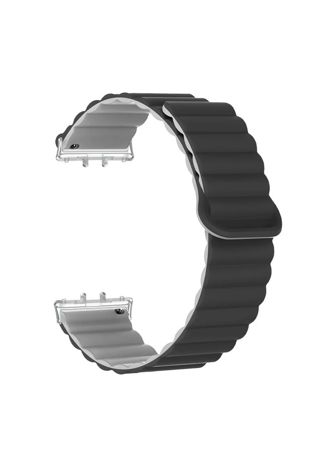 for Galaxy Fit 3 BlackH Silicone Magnetic Loop Strap For Samsung Galaxy Fit 3 Watchband Adjustable B