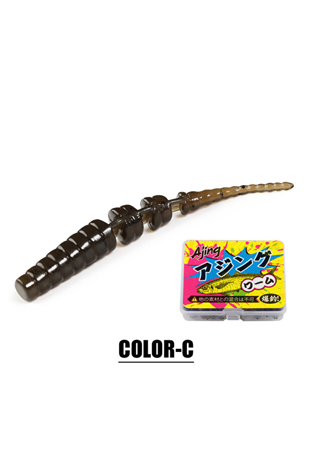 Color-C Spinpoler 20pc Light Game Ajing Fishing Lure Jointed Soft Bait Rockfish Ocean Rock Bait Sili
