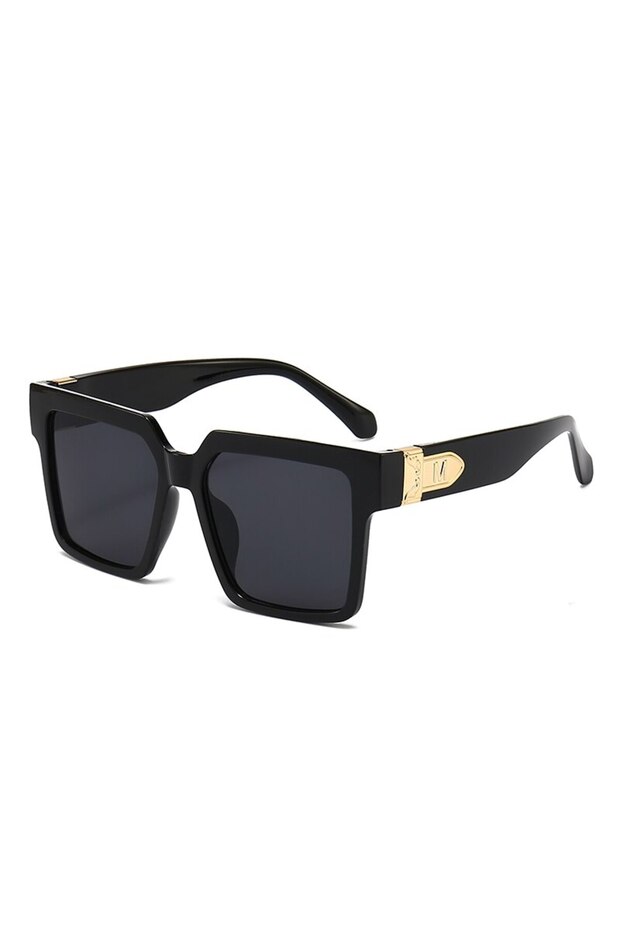 black New Luxury Brand Designer Square Oversized Sunglasses Men Women 2024Fashion Thick Frame Glasse