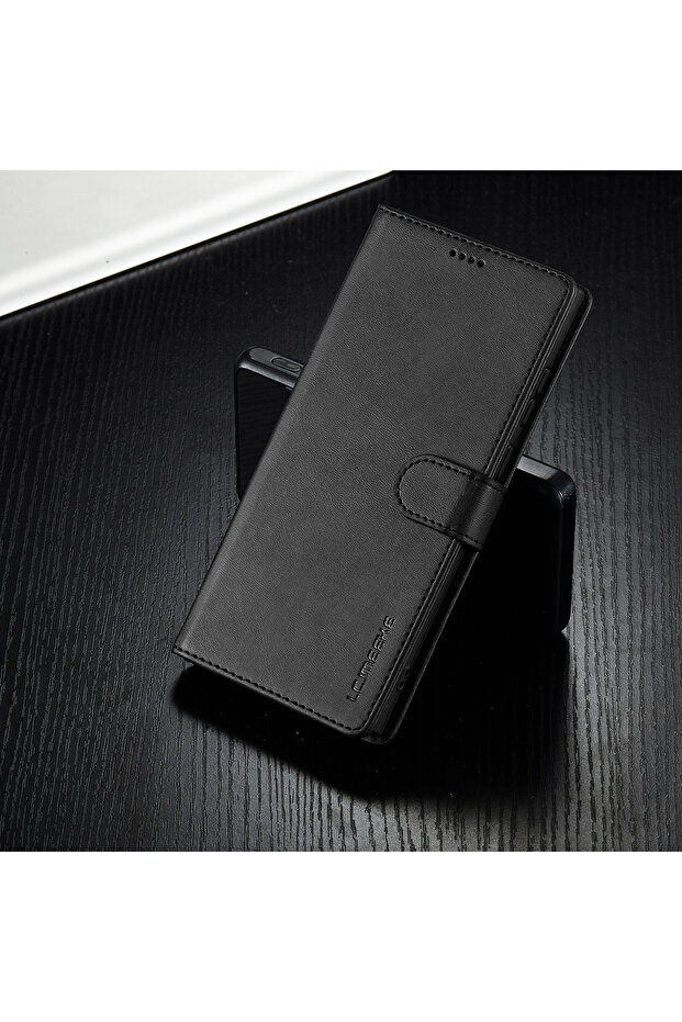 Galaxy A56 or A36 Black LCxnw Leather Flip Case For Samsung Galaxy A17 A37 A57 A15 A35 A55 A16 A36 A