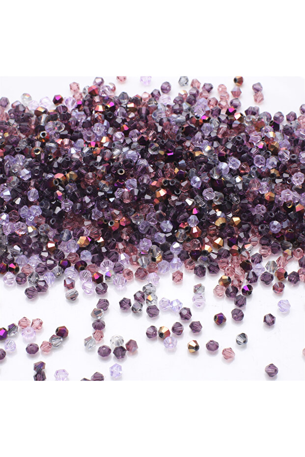 3mm 500pcs 09 Zi 500 Pcs/Lot 2mm 3mm Faceted Crystal Glass Bicone Beads DIY Making Bracelets Necklac