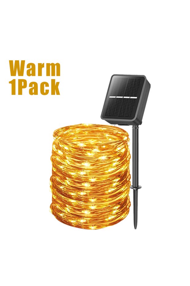 32M 300LED-1PCS Warm Outdoor LED Solar Fairy Lights Christmas Decoration Waterproof Solar Garland 8M