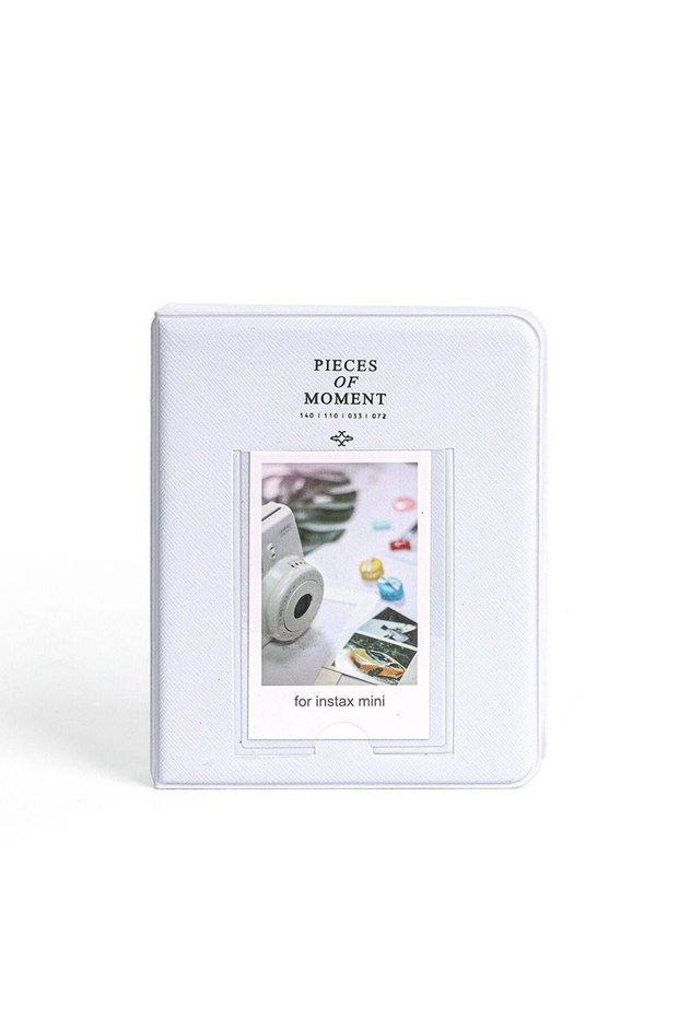 white 64 Pockets Photo Album Inch Pictures Storage Case Stamps Instant Camera Tickets Cards Organize