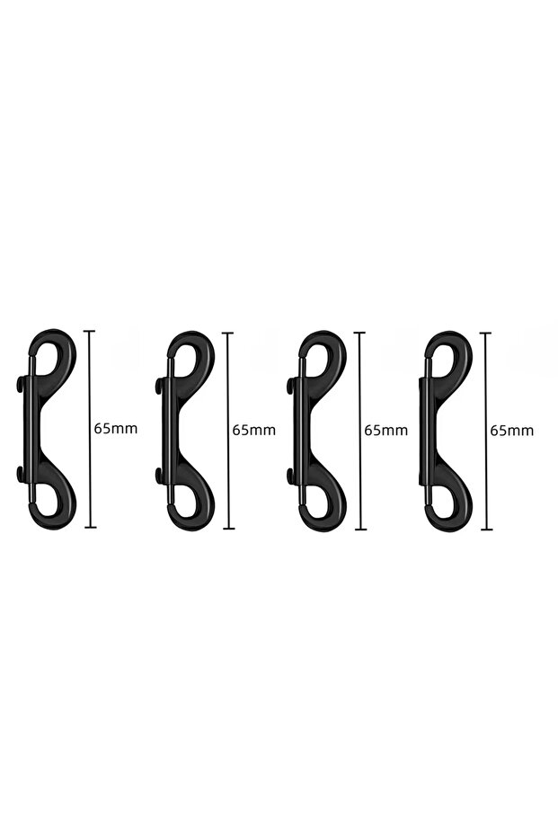 4PCS 65mm 316 Stainless Steel Double-Ended Snap Hook 100mm - Scuba Diving Gear for Underwater Equipm