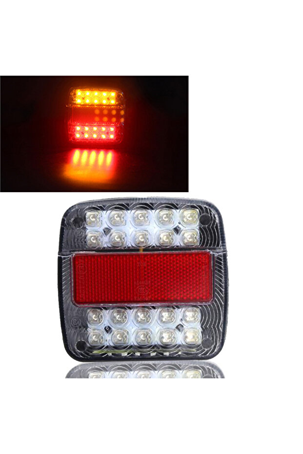 1pc 1/2Pcs 12V Car Trailer Trucks Tail Light Car 20 LED Rear Tail Light Running Turn Signal Rear Lam