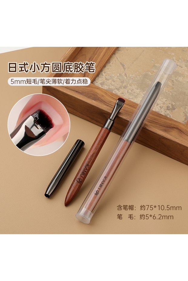 G3GLB7-01 1pc Wood Gel Painting Brush Nail Construct Acrylic Brush for Manicure DIY Builder Tool Bru