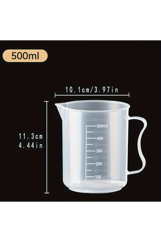 500ml 1pc Advanced plastic measuring cup - a precise liquid kitchen tool for baking and cooking - du