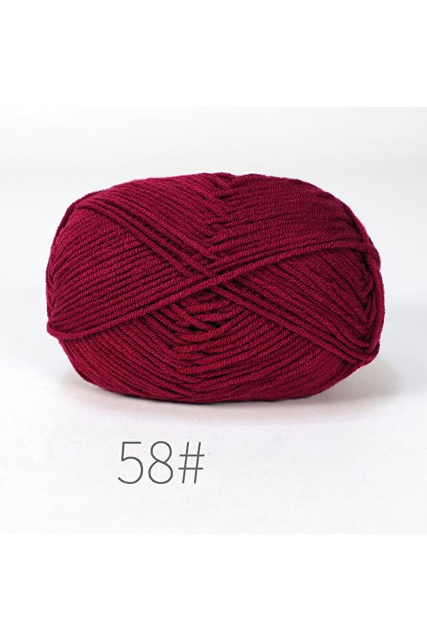 58 50g Milk Cotton Crochet Yarn 4ply Knitting Wool Needlework Dyed Lanas For Crochet Crafts Sweater