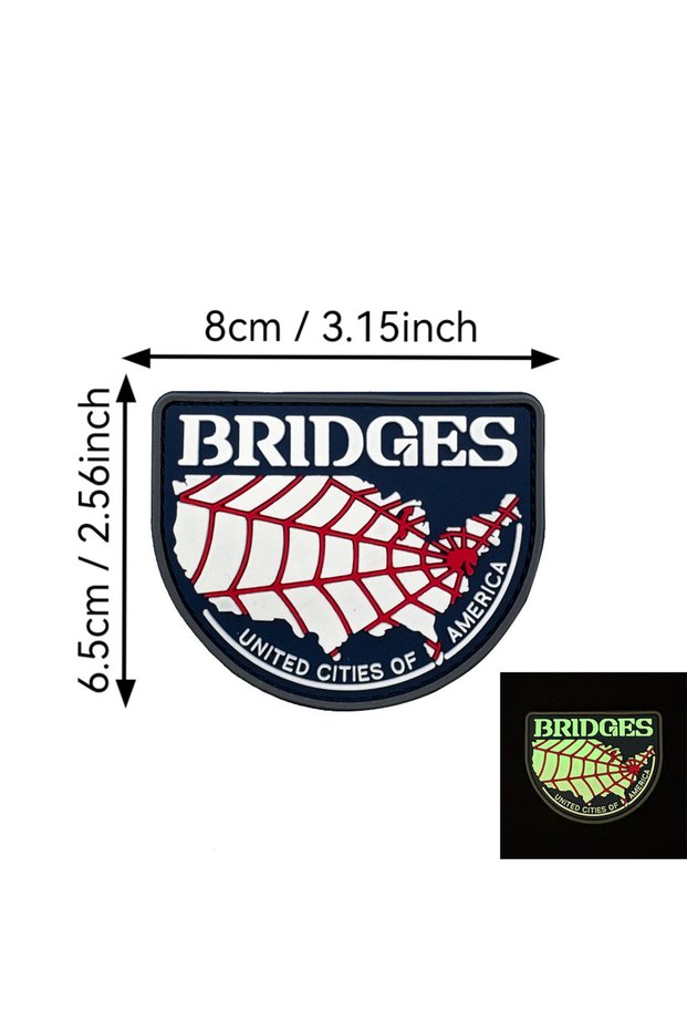 Ac-1 Death Stranding Peripheral Badges, Pvc Soft Glow-In-The-Dark Patches, Velcro Armbands, Bridges