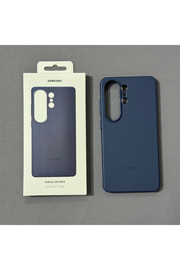 SAMSUNG For S26 UItra Dark Blue S26 Ultra 5G Case Premium Genuine Luxury Leather Phone Case Full P