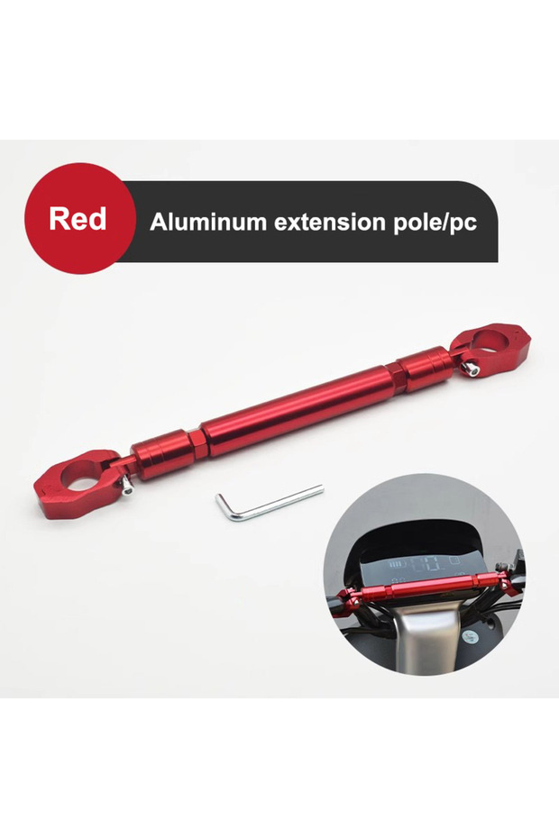 Red Bold Version BLALION Motorcycle Handlebar Handle Grip Adjustable Crossbar Balance Bracket Regula