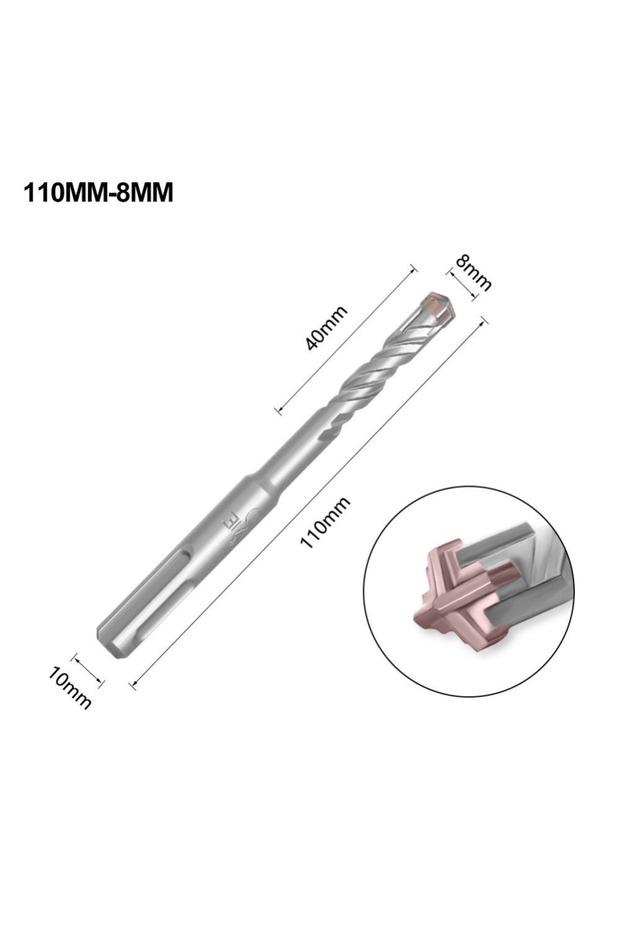 8x110mm 1Pcs 5/6/7/8/10/12mm Concrete SDS Plus Drill Bit 110mm 160mm 4 Cutters Electric Hammer Drill