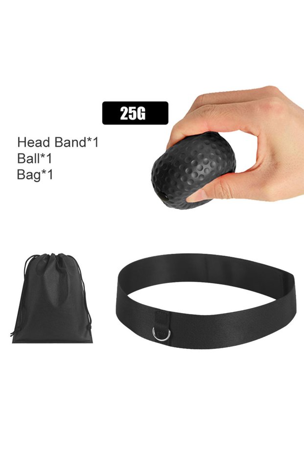SK041-25G Black Ball Boxing Reflex Ball Boxing Balls with Headband Punching Speed Fight Skill and Ha