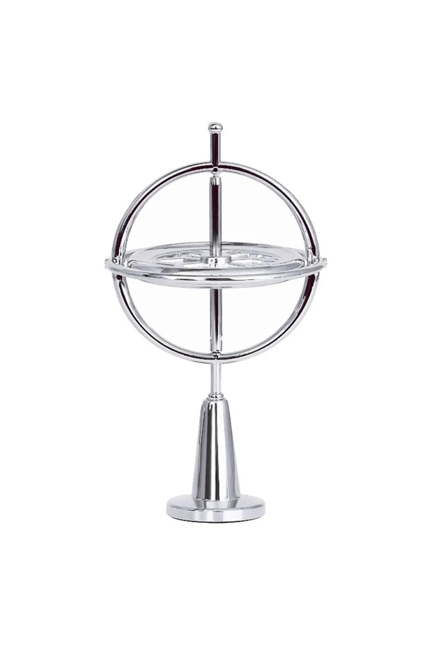 silvery Metal Self-balancing Finger Gyroscope Anti-gravity Colorful Metal Gyro Adults Kids Decompres