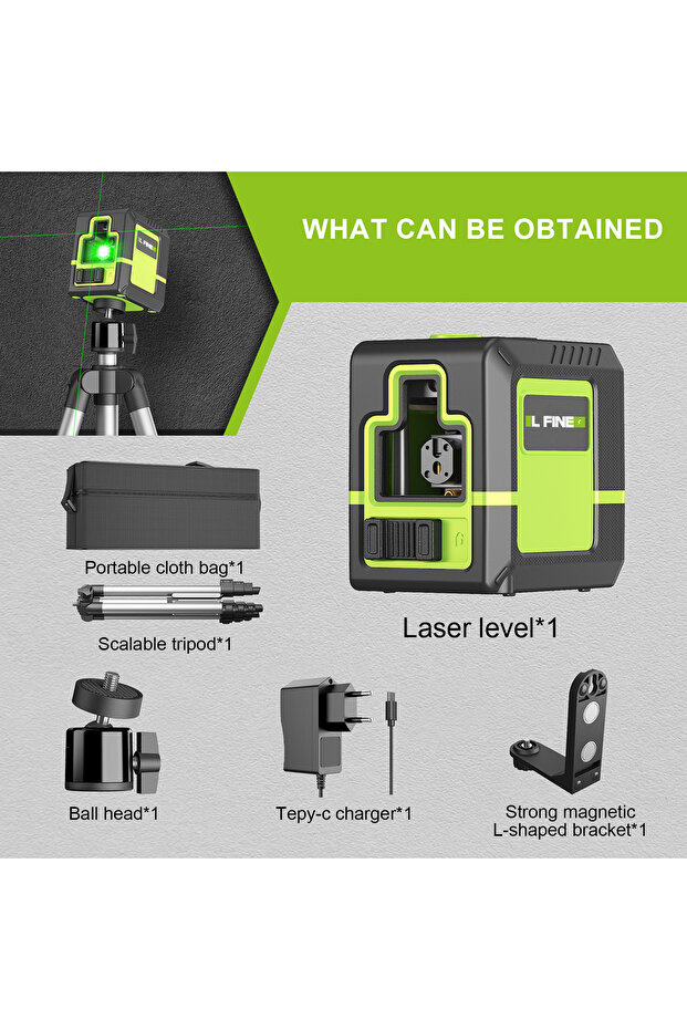 39.37 inch Tripod Lfine Laser Level 2 Lines Professional Level Laser Horizontal Vertical Nivel Laser