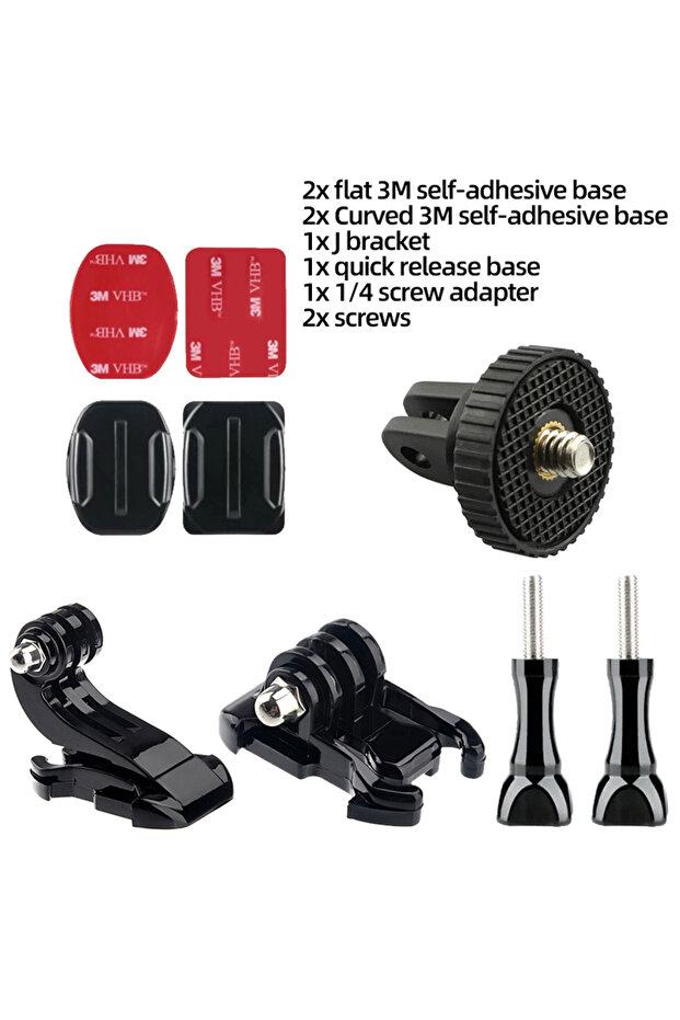B set For GoPro Adapter Screw J Hook Adhesives Sticker Helmet Base Set for GoPro Hero 13 12 11 10 9