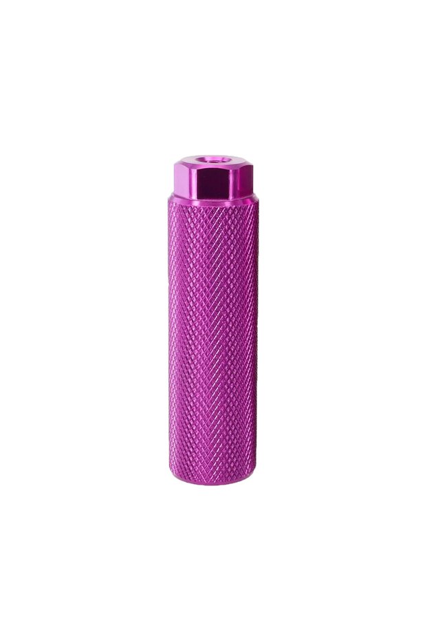 1PC Purple DOMEN Bike Stunt Pegs Aluminum Alloy Anti Skid Lead Foot For BMX Bike Fit 3/8'' Axle Foot