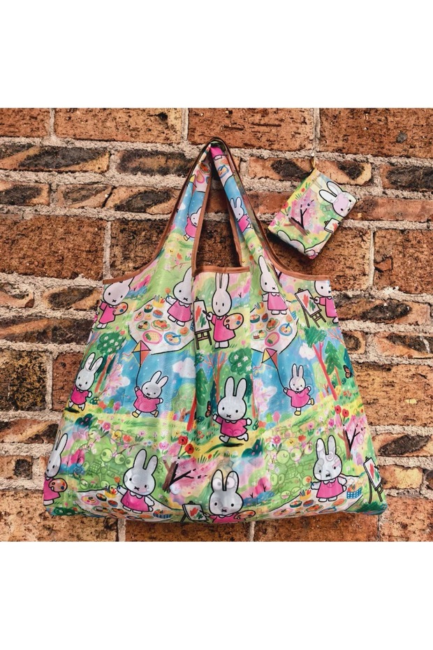 MF-GWD-HUA Miffy Theme Large Capacity Shopping Bag Foldable Eco Friendly Portable Storage Bag Travel