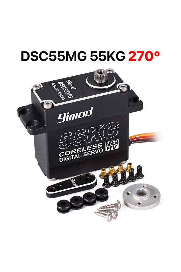 270 درجة 9imod 55 كجم سيرفو مقاوم للماء IP67 180/270 مستشعر مغناطيسي عزم دوران عالي سيرفو رقمي بدون قلب