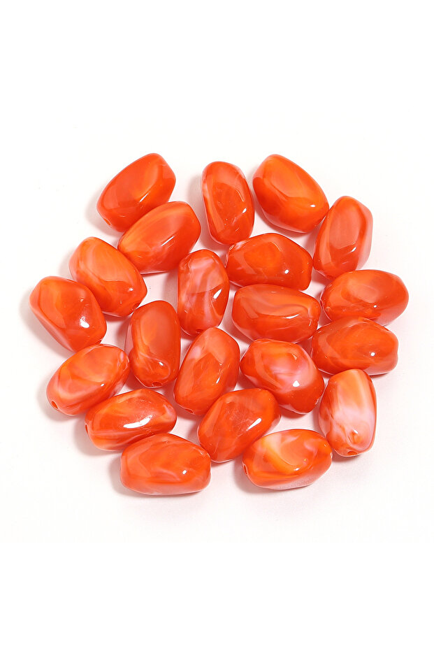 21x12mm 20pcs Orange 20Pcs 12x21mm Irregular Colour Acrylic Beads Meteorite Shape Beads for Jewelry
