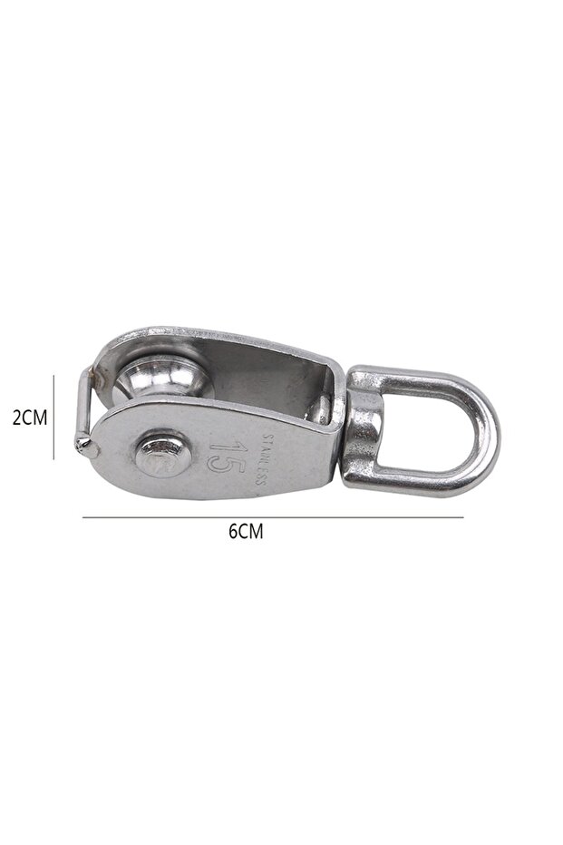 M15-Single Wheel Stainless Steel Pulley M15/M25 Single/Double Wheel Swivel Lifting Rope Pulley Set
