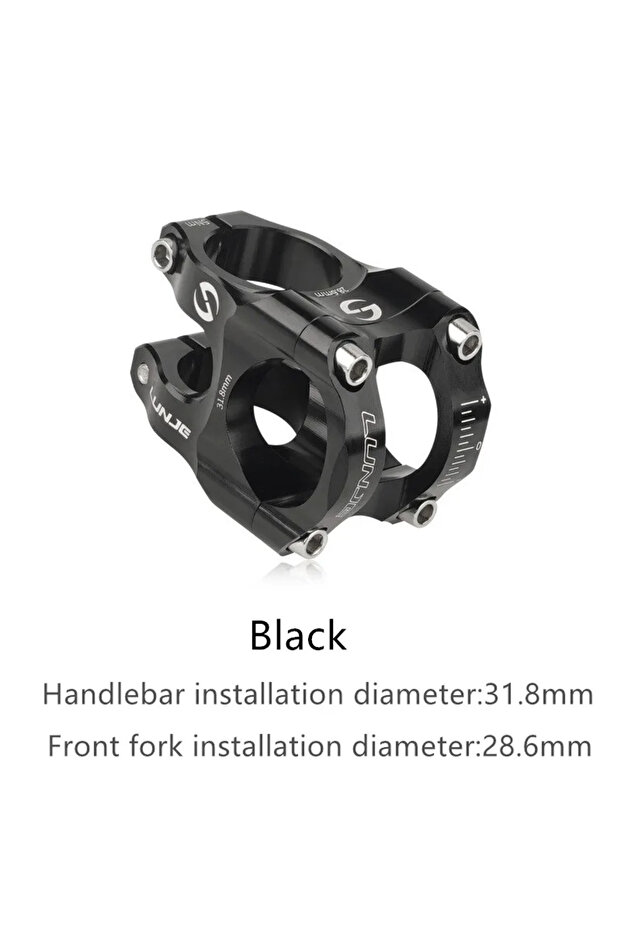 Black MTB Road Bike Stem CNC Mountain Bicycle Bridge Short Power 31.8mm High Strength Climbing Riser