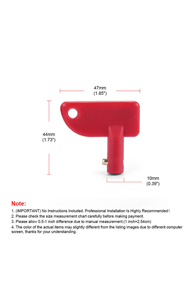 Model 3 For Auto Truck Red Keys Cut Off Switch Key For Battery Isolator Switch For Car Van Boats For