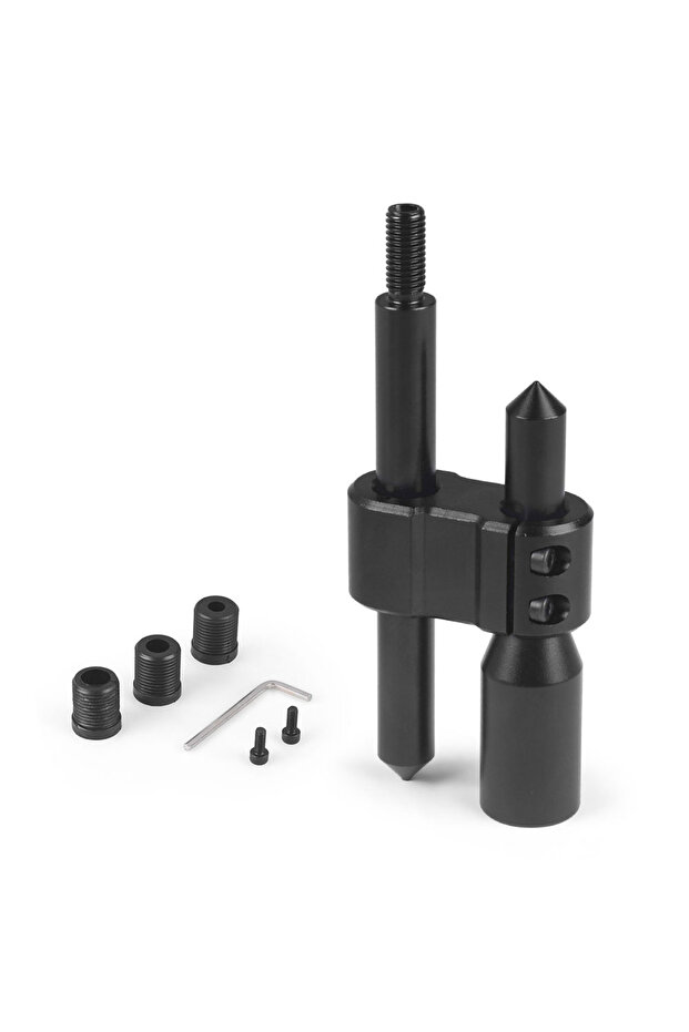 black M10*1.5 Car Aluminum H Type Shift Knob Extension Adjustable Extender Gear Shifter With Three A
