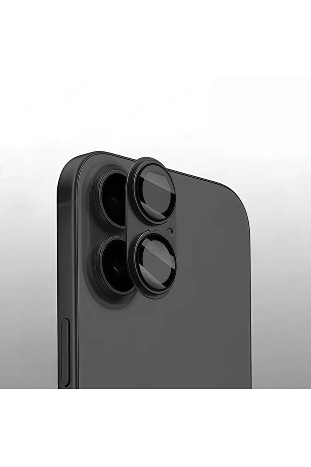 غطاء عدسة كاميرا من سبائك الألومنيوم متوافق مع هاتف iPhone 17 Integra باللون الأسود
