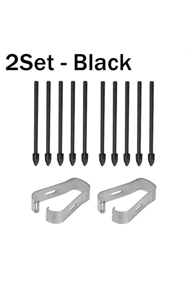 2Set-Black Replacement Tablet Pencil Nib for S Pen Tab S9 S23 Titanium Alloy Wear Resistant S...