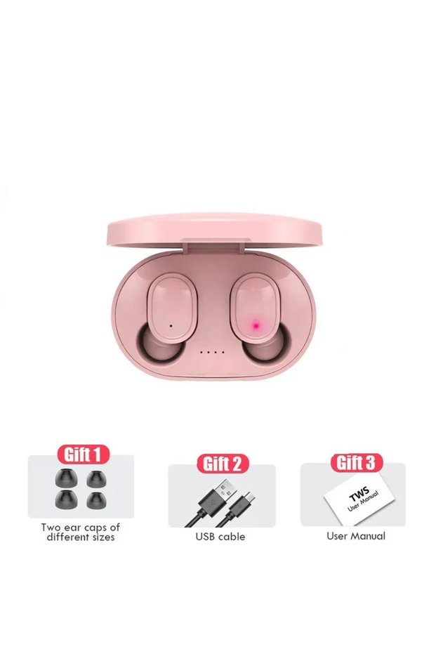 Pink A6s A6S TWS headphones wireless headphones Bluetooth headphones sports stereo Bluetooth headpho