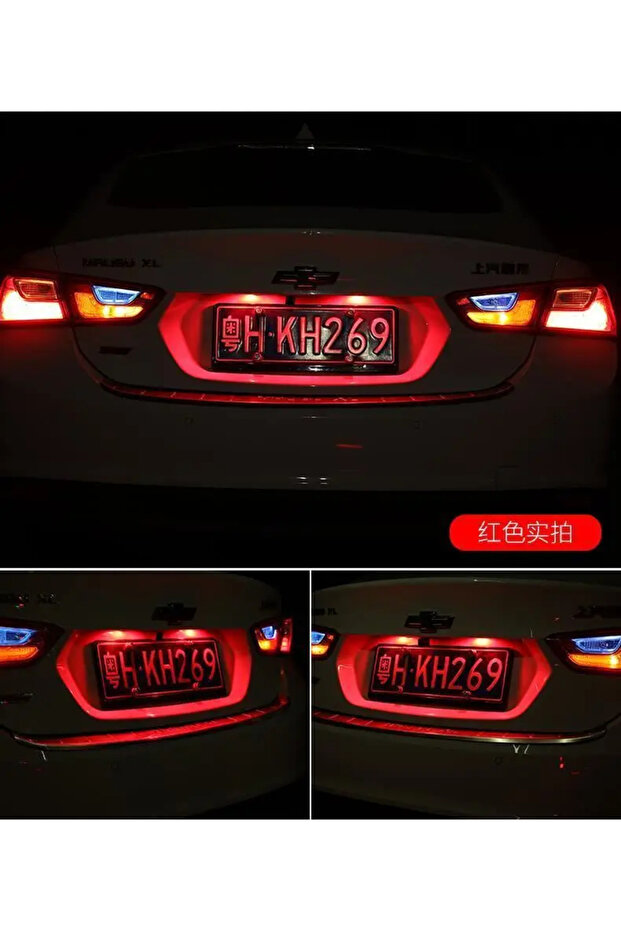 red 2pcs Car LED rear license plate light t10 ultra bright small bulb universal modification license