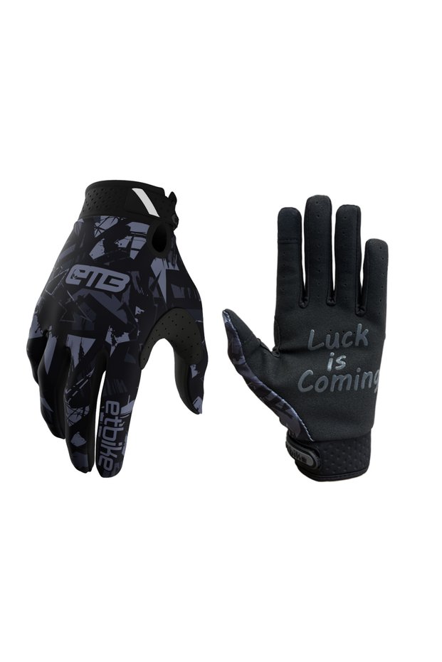 M Black and grey ETBIKE riding gloves, motorcycle outdoor sports off-road, bicycle mountain bike, be