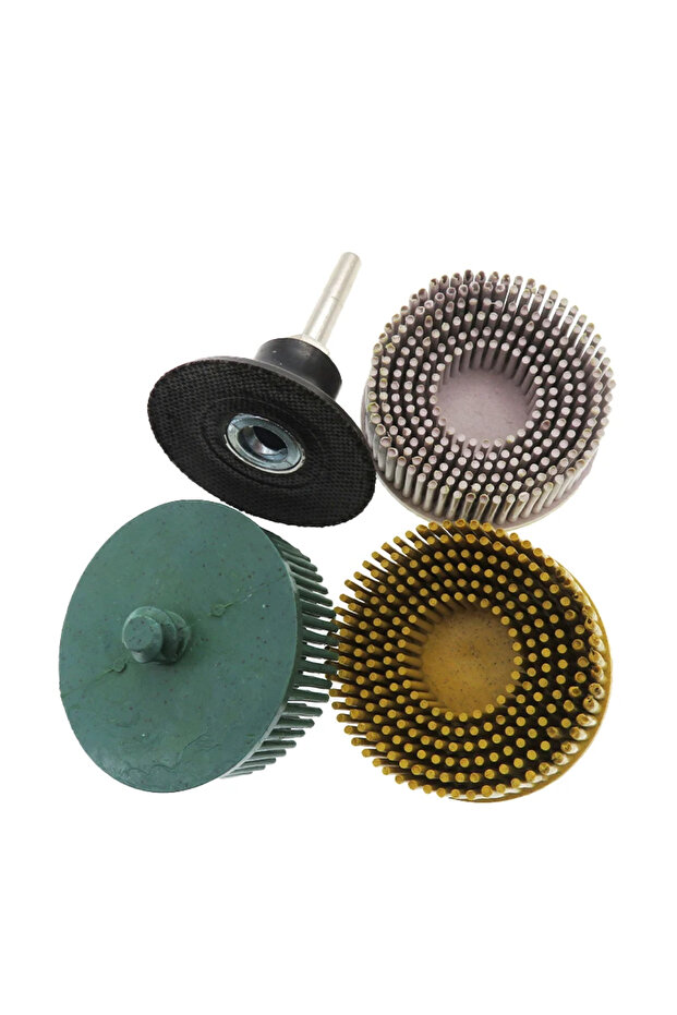 2inch Mixed4pcs 1/2/3 Inch Bristle Disc 1/3/4 Pcs Abrasive Brush Deburring Electric Disc Brush Coati