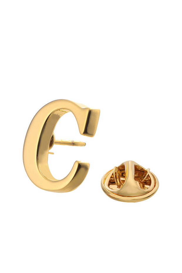 C Classic Men's and Women's Brooches A-Z Letter Initial Lapel Pin Coat Badge Hat Scarf Shirt Accesso