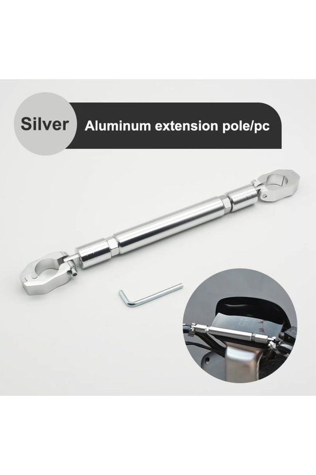 Silver Bold Version BLALION Motorcycle Handlebar Handle Grip Adjustable Crossbar Balance Bracket Reg