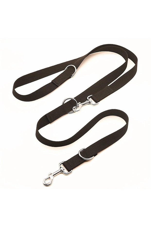 2.5X250cm Black Outdoor Dog Leashes Dog Chain Control Dog Lead Leash Adjustable Training Double Ende