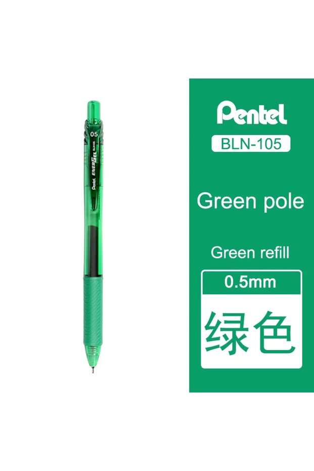 G 1pcs Japan Pentel Needle Tip Colored Gel Pen BLN-105 Quick-Dry High-Capacity Signing Pen 0.5mm Kaw