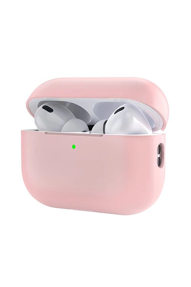 غطاء وردي لسماعات AirPods Pro 2 اللاسلكية بتقنية البلوتوث، غطاء سيليكون، غطاء منقسم رفيع للغاية